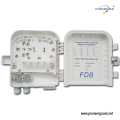 Caixa de distribuição de fibra óptica PG-FTTH0208B FDB, 8 portas SC
